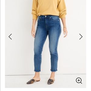 Madewell stovepipe jeans, chancery wash